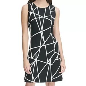 EUC - Tommy Hilfiger - Black & White Shift Dress - Womans Size 4